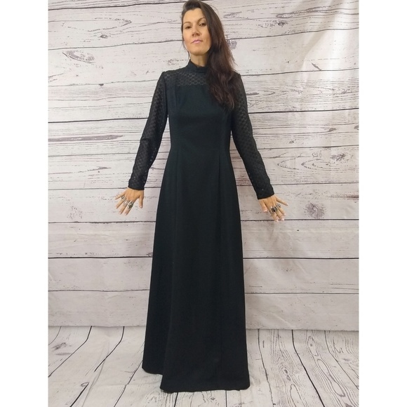 tall maxi dress with sleeves